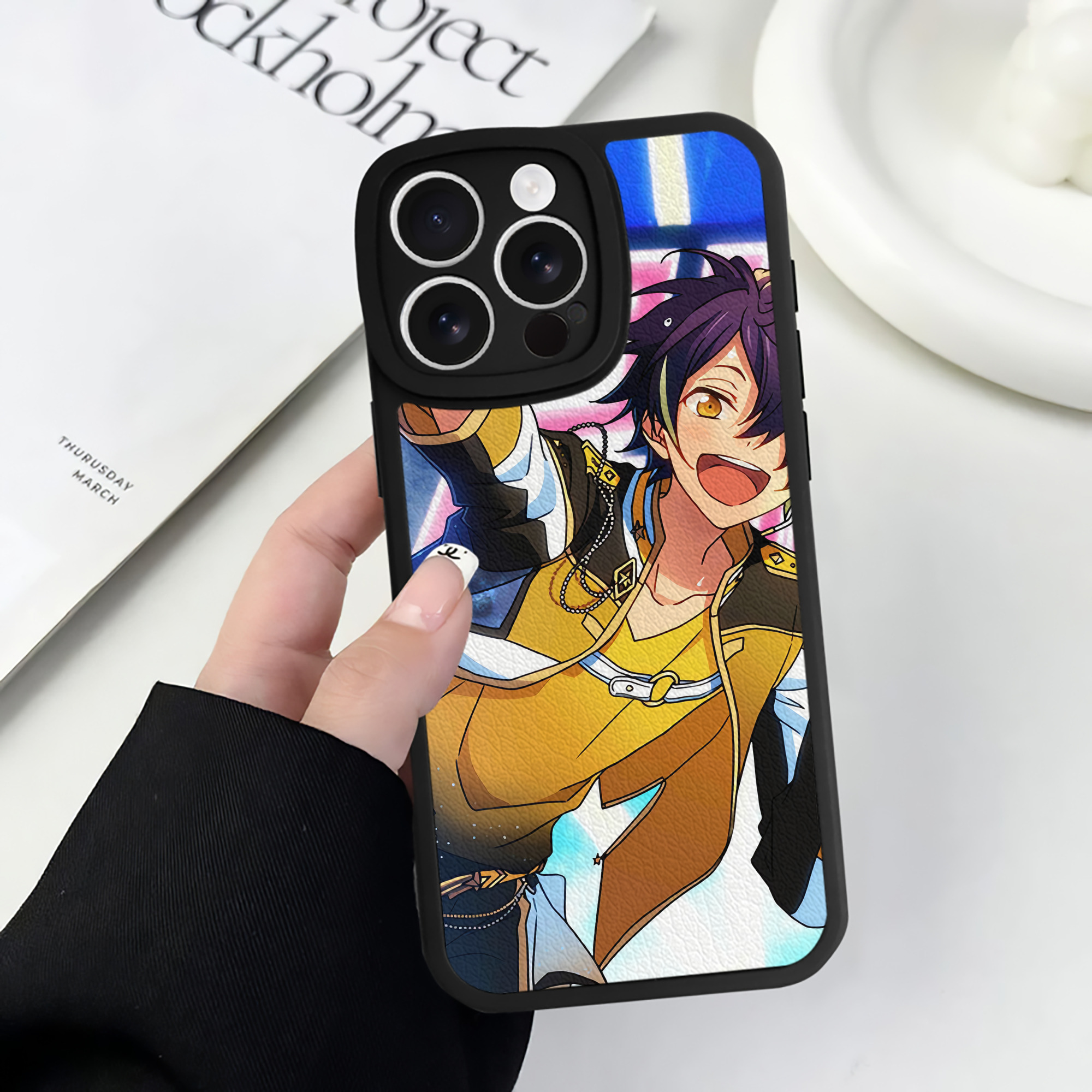 （画像用） あんさんぶるスターズ! Ensemble Stars 【iPhone 16シリーズ対応】シリコンスマホケース（レザー調） 材質：シリコン